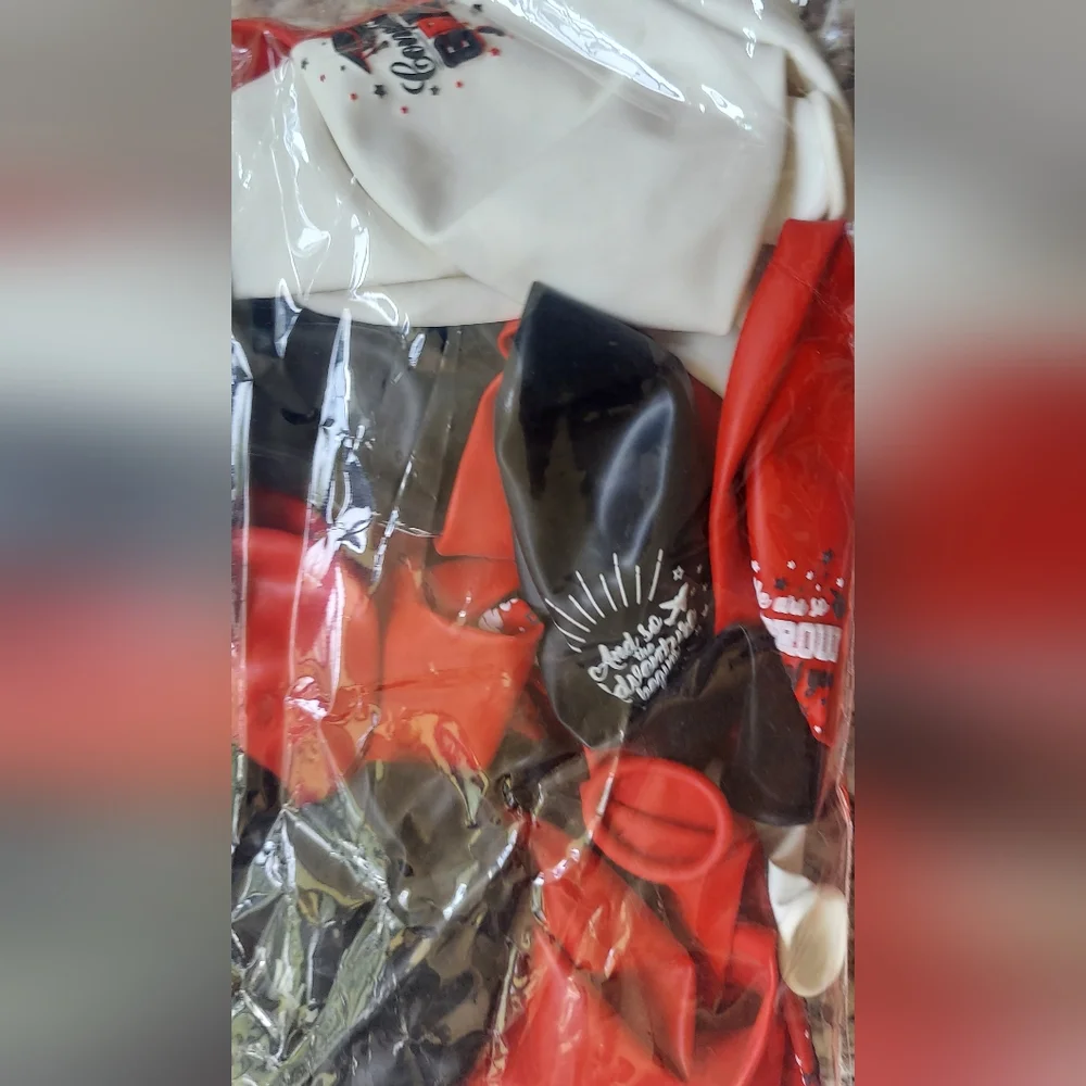 Graduation Party Balloon Set - Red, Black, White 2025